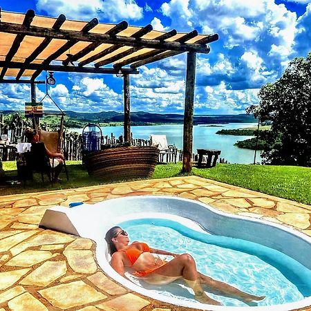 Chale Mirante, Piscina, Cachoeira, Lago E Vista Espetacular Alexânia Kültér fotó