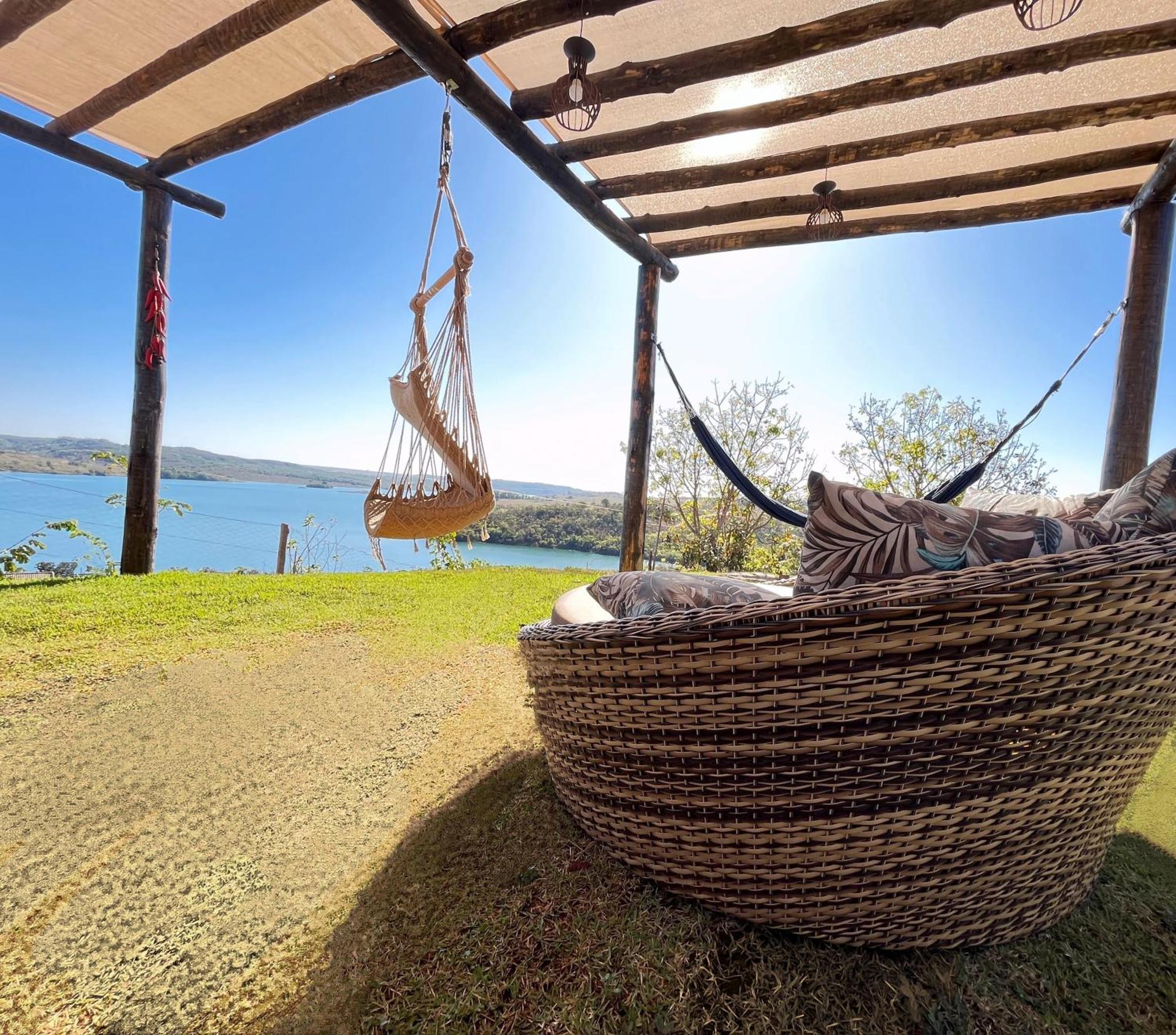 Chale Mirante, Piscina, Cachoeira, Lago E Vista Espetacular Alexânia Kültér fotó